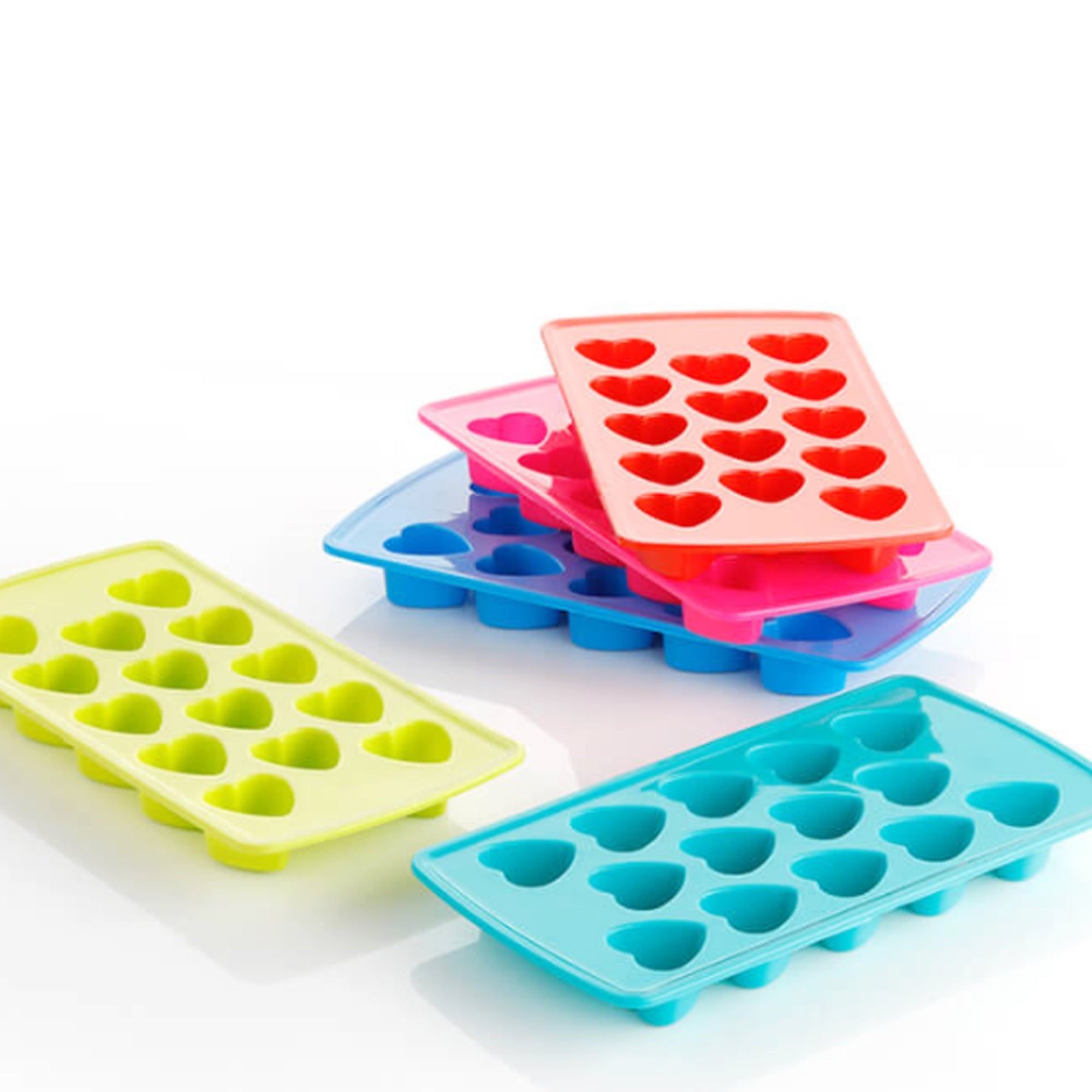 Ice cube tray with heart shapes, makes fun and decorative ice cubes. Ice cube tray with heart shapes, makes fun and decorative ice cubes.